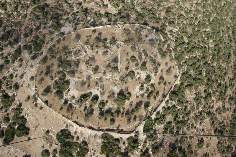Vista aérea de  Khirbet Qeiyafa